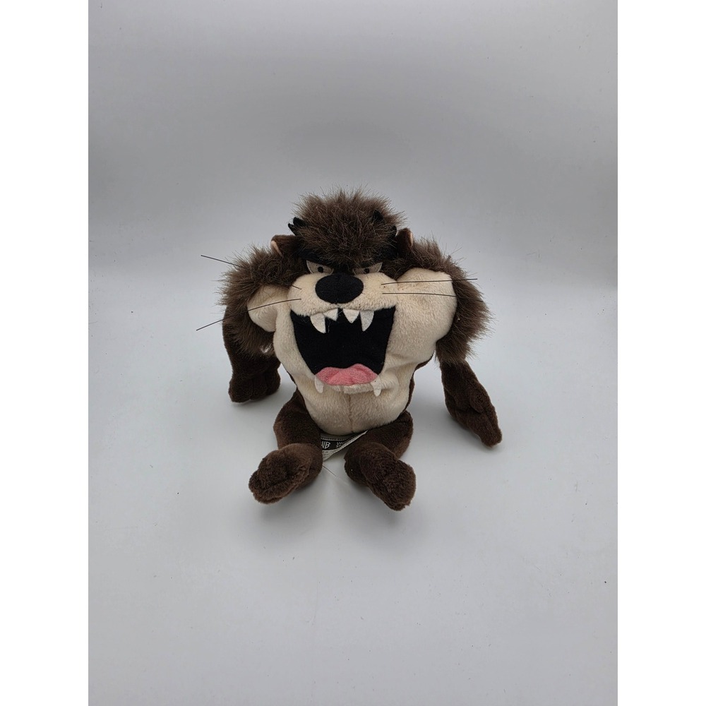 Vintage 1998 Warner Bros Studio Store Tasmanian Devil Taz Bean Bag Plush 8in